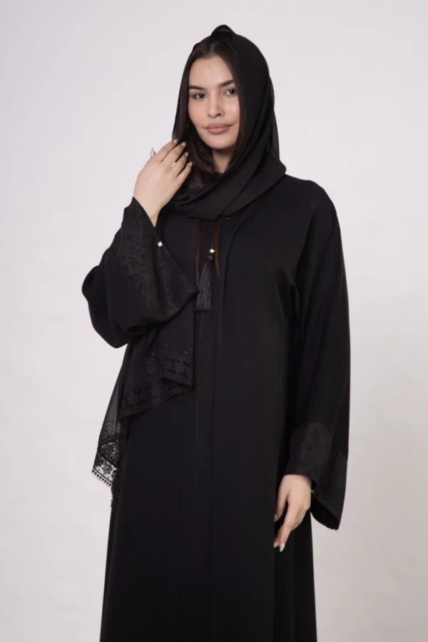 BB-508_2 Bamboo Silk Abaya with Sleeves