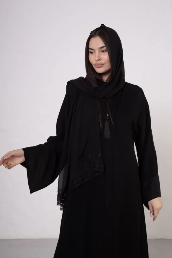 BB-508_3 Bamboo Silk Abaya with Sleeves