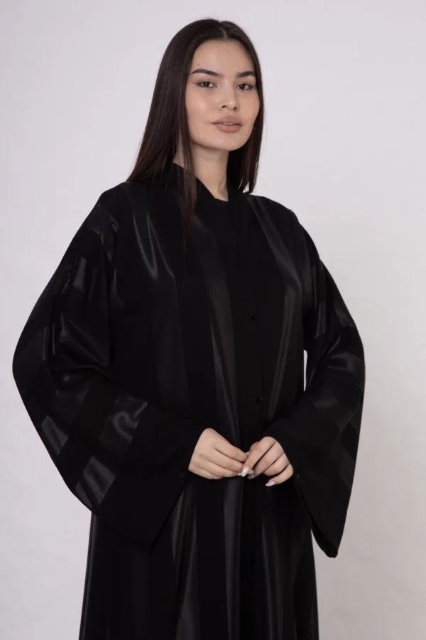 Bold Striped Bamboo Silk Abaya