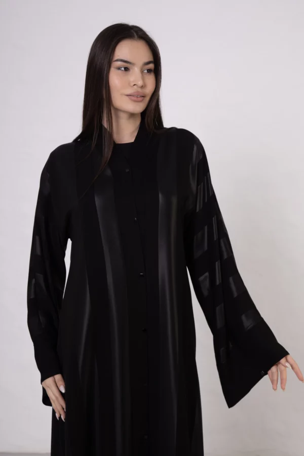 Bold Striped Bamboo Silk Abaya