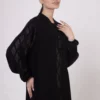 Diamond Pattern Abaya with Elastic Cuffs
