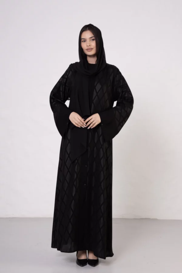 DM-512 Diamond Pattern Bamboo Silk Abaya