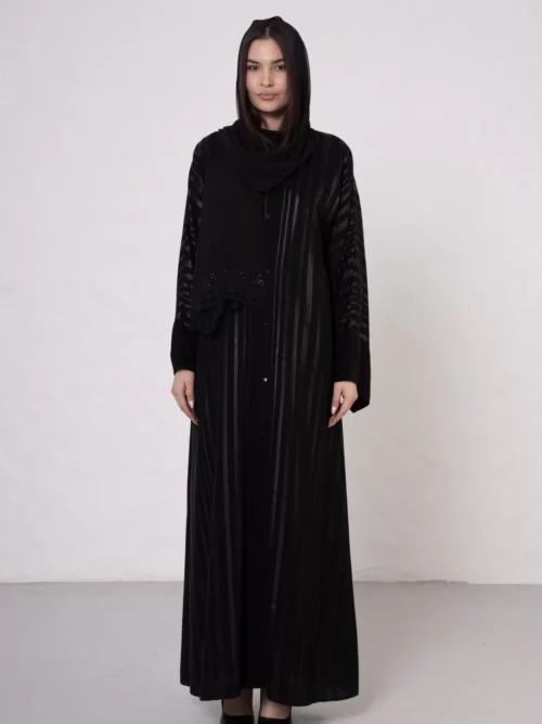 Slender Striped Bamboo Silk Abaya