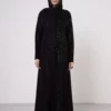 Map Pattern Abaya with Snap Closures