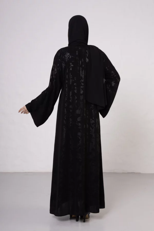 Map Pattern Abaya with Snap Closures