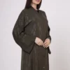 Olive Green Diamond Pattern Abaya