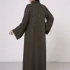 Olive Green Diamond Pattern Abaya