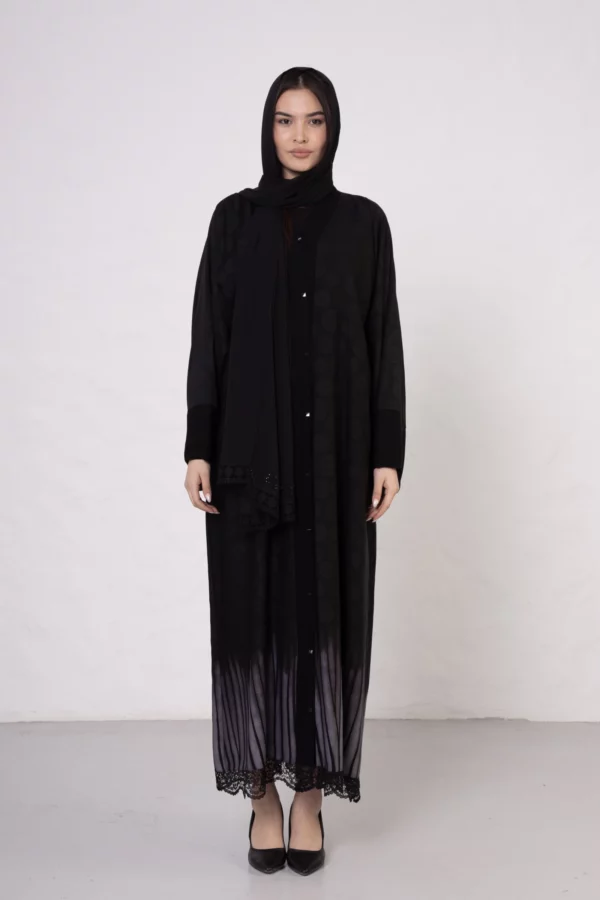 Abaya with Zebra Stripes