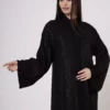 Scarf Pattern Abaya with Snap Closures