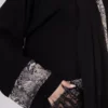 Snakeskin Pattern Abaya with Three Snap Closures