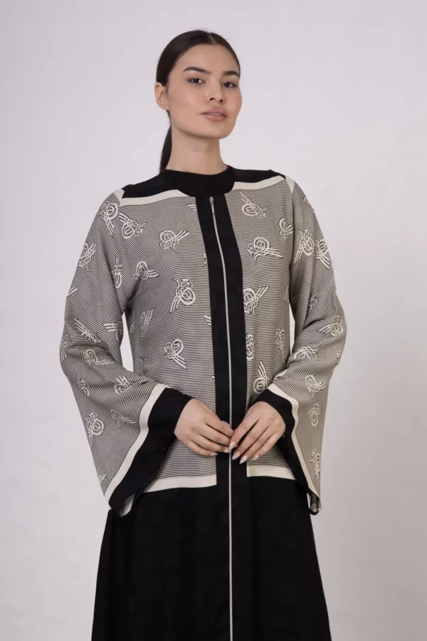 VS-502_2 Floral White Tugra Zipper