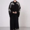 Grey VS-Inspired Tuğra Print Abaya