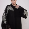Grey VS-Inspired Tuğra Print Abaya
