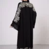 Grey VS-Inspired Tuğra Print Abaya